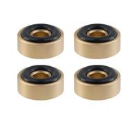 Geesatis 4 Pack Aluminum Alloy Cutting Board Feet with Nonslip Pads,Rubber Feet for Cutting Board,0.8 x 0.3 Inch Board Feet Legs with Silicone Rubber and Screws Kit(Gold)