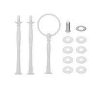 Geesatis 4 Set Cake Stand Fitting 3 Tier Cake Plate Stand Handle Mold Crown Hardware Holder for DIY Wedding and Party Making Cupcake Serving Stand, White