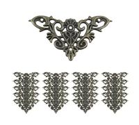Geesatis Antique Bronze Corner Protectors,Decorative Edge Guards for Photo | Metal Findings for Crafts Corner Pieces,Book Corner Protectors,Decorative Edge Guards for Photo, Books,Jewelry Boxes,20 Pack