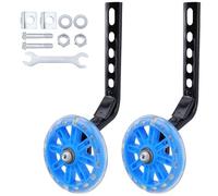 Geesatis Bike Training Wheels,Adjustable Bicycle Stabilizer Mounted Kit, Silent Training Wheels for 12 14 16 18 20 inch Single Speed Bike,Blue