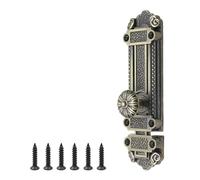 Geesatis Bronze Slide Door Bolt Gate Security Lock Latch Antique Sliding Door Window Latch, with Mounting Screws, Length 5 inch