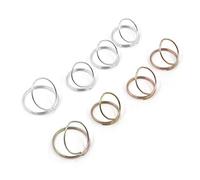 Geesatis Guitar Pick Accessories 2 Set / 8 Pcs Guitar Finger Picks Silver and Gold Butterfly Plectrums Metal Wire Style Picks (6 Pcs Finger Picks and 3 Pcs Thumb Picks) for Guitar, Bass, Ukulele