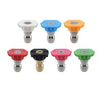 Geesatis Pressure Washer Nozzle Tips, 1/4 Inch Quick Connect,7 Nozzle Tips (0, 15, 25, 40, 65 Degrees, Rinse1, Soap2),Aperture 1.6mm,Set of 7