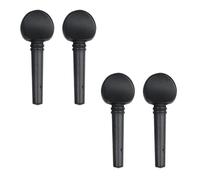 Geesatis Violin Tuning Pegs, 4pcs 4/4 Ebony Wood Replacement Sets, Ideal for Violin Repair, Polished Finish, Fits for 4 Strings Instrument, Violin Parts