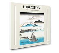 Geese Flying Down To Katada By Utagawa Hiroshige Canvas Print | Gallery Wrapped 30mm Frame Wall Art | 14x14 inches | Ready to Hang | Asian Picture | Living Room Bedroom Lounge Office