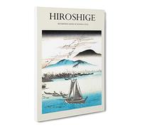 Geese Flying Down To Katada By Utagawa Hiroshige Canvas Print | Gallery Wrapped 30mm Frame Wall Art | 20x14 inches | Ready to Hang | Asian Picture | Living Room Bedroom Lounge Office