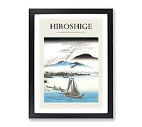 Geese Flying Down To Katada By Utagawa Hiroshige Exhibition Museum Asian Japanese Framed Print | A2 Black Framed Wall Art | Ready to Hang | Asian Nature Picture | Living Room Bedroom Lounge Office