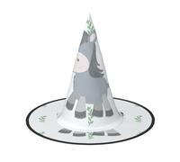 Geese Harmony Sky Halloween Witch Hat, Pointed Wide Brim Cosplay Hat | woven oxford cloth, all-over printed surface, one size adult fit, for halloween costume and themed events