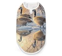 Geese in Snowy Day Cute Cute Pet Supplies Soft Dog Sweaters Printing for Dogs Puppy Cats XL