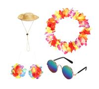 Geese Outfit - Outdoor Hawaiian Animal Outfit | Hawaiian Yard Animal Outfit | Hawaiian Lei and Geese Hat | Porch Geese Hat and Hawaiian Lei Clothing for the