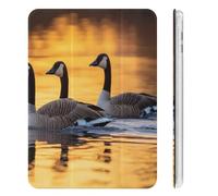 Geese Swimming Sunset Funny Tablet Cases Compatible with iPad Mini Series Pen Holder Clear Shockproof Protective Cover