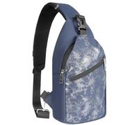 Geestock Sling Bag Crossbody Backpack for Men Women, Waterproof Cross Body Sling Backpack Chest Shoulder Bag Lightweight Small Rucksack for Travel Hiking Casual Daypack, Blue