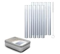 Geestone Glass Tubes Gift Box Series with Cleaning Brush 4.72 inch 12mm OD 2mm Thick Wall Tubing Borosilicate Blowing Tubes (10pcs Clear Tubes)