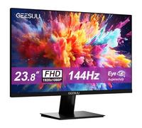 GEESUU 24 Inch Computer Monitor, PC Gaming Monitors 144Hz, 5ms, FHD 1080p, Eye-Care Screen, Lowblue, 99% sRGB, VESA 75x75mm, HDMI 2.0 & DP 1.4