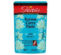 Geeta's Korma Curry Paste 80g | The Real Flavour of India | A Mild Korma Curry Paste with Coconut and Exotic Spices | Gluten Free, No Artificial Flavours or Colours