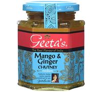 Geeta's Mango and Ginger Chutney, Medium, 320 g (Pack of 6)