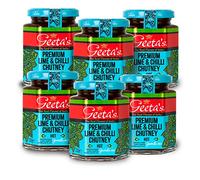 Geeta's Premium Lime & Chilli Chutney, 230g, Pack of 6, Hot