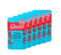 Geeta's Tikka Curry Paste 80g (Pack of 6)| The Real Flavour of India | A Medium Tikka Curry Paste with Tomatoes and Exotic Spices | Gluten Free, No Artificial Flavours or Colours