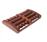 Geetastik Sheesham Wooden Foot Massager with 8 Rollers: Experience the Benefits of Acupressure Therapy for Stress Relief and Improved Blood Circulation (Pack-1,Brown)
