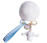 Geetgg Cute Keychains for Women, Cute Girls Kawaii Key Chain Accessories for Backpack Handbag Car Keys, White, S