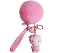 Geetgg Cute Keychains for Women, Cute Girls Kawaii Key Chain Accessories for Backpack Handbag Car Keys, Pink-cat, S