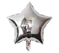 Geettcaifu 24 Pcs 18" Silver Star Foil, Mylar, Helium Balloons for Baby Shower, Wedding, Magical Prom, Birthday Party Decoration