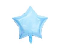 Geettcaifu 24 Pcs 18" Sky Blue Star Foil, Mylar, Helium Balloons for Baby Shower, Wedding, Magical Prom, Birthday Party Decoration