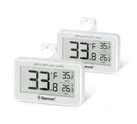 Geevon 2 Pack Refrigerator Thermometer Digital Fridge Thermometer IP65 Waterproof with Large LCD Display,Max/Min Record Function,Magnetic Back,for Fridge,Freezer Scenarios