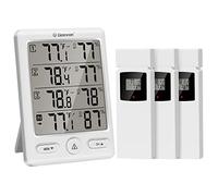 Geevon Indoor Outdoor Thermometer Wireless with 3 Remote Sensors, Digital Hygrometer Indoor Thermometer, Temperature Humidity Monitor Gauge with 200FT/60M Range