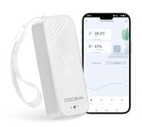 GEEVON-LINK 1PC WiFi Thermometer Hygrometer, Smart Humidity Temperature Sensor with App Notification Alert, Free Data Storage Export, Wireless Remote Monitor for Room Greenhouse Incubator Wine Cellar