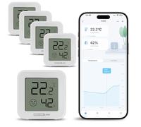 GEEVON-LINK Bluetooth Thermometer Hygrometer, Indoor Temperature Humidity Sensor with Electronic Ink Display, App Notification Alert, Free Data Storage Export, Digital Remote Monitor for Bedroom (5)