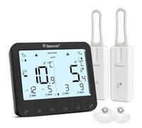 Geevon Refrigerator Thermometer, Digital Fridge and Freezer Temperature Alarm Gauge, Max Min for Accurate Temperature Monitoring, Ideal for Small Fridges and Beverage Coolers (CR2032 battery included)