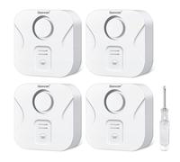 Geevon Water Detector, 100 dB Water Alarm Water Sensor Alarm Battery Operated for Basement Bathroom Laundry Room (Supplied with Battery) (Pack of 10 with Screwdriver)