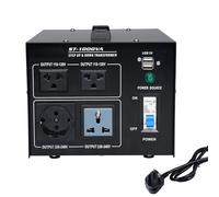 Geevorks 1000W Step Up Step Down Voltage Converter Transformer,Power Converter,220-240V to 110-120V, 2x USB Ports,High Efficiency Good Heat Dissipation