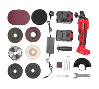 Geevorks Cordless Angle Grinder, 21V Brushless Angle Grinder Kit with 2 * 3.0Ah Batteries, Electric Angle Grinding Tool with Digital Display, 12000RPM Handheld Cutter for Polishing, Grinding, Cutting