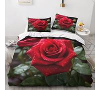 GEEYOU Flowers Breathable Bedding Set Hidden Zipper Nature's Plants Duvet Cover Set with Pillowcases Quilt Cover Set Soft Microfiber Comforter Cover for Various Sizes Beds King(220x240cm)