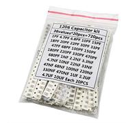 Geeyu ZHaonan-Capacitors 36Values, 720pcs, 1pF-10uF, Electronic Capacitor Set, 1206, SMD, Ceramic Capacitor Assortment Kit, 22PF/47PF/22NF/100NF/2.2UF/4.7UF