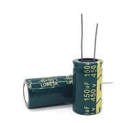 Geeyu ZHaonan-Capacitors 450v, 150UF, High Frequency, Low Impedance, Aluminum Electrolytic Capacitor, Size 18x30mm, Tolerance ±20% (Capacitance : 1pcs)