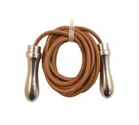 Geezers Aluminium Handled Leather Jump Rope 9ft - Durable Leather, Ergonomic Aluminium Handles, Ideal for Senior Athletes