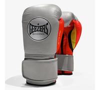 Geezers Boxing Elite Pro 2.0 Hook & Loop Sparring/Training Gloves - Mens, Womens Boxing Hook & Loop gloves - sparring gloves - ideal for heavy duty punch bags (Grey/Total Orange, 16oz)