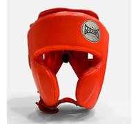 Geezers Boxing Elite Pro 2.0 Sparring Cheek head-guard, Ultra-durable Leather Material, layered padding protection Headguard for Boxing, MMA & Martial Arts, Men and women’s (Lumi Orange, Medium)