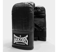 Geezers Boxing Pro Classic Bag Mitt, Premium Leather Material Hook and Jab Focus Mitts pads, Men and Womens Coaching Aid for Hand Target striking (Black, Large)