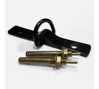 Geezers Floor Mount Bag Anchor - Solid Steel Design for Heavy & Double End Bags, Extra Thick D-Ring, Complete with Mounting Hardware