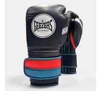 Geezers FS1 Training Boxing Gloves Cowhide Leather, Velcro Closure, Durable for Gym & Sparring, Excellent Wrist Support (Navy/Red/Blue/Silver, 16oz)