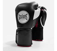 Geezers Halo Training/Sparring Boxing Gloves - Hook & Loop (BLACK/WHITE/RED, 14OZ)