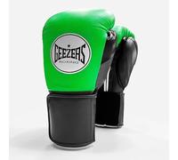 Geezers Halo Training/Sparring Boxing Gloves - Hook & Loop (LUMI GREEN/BLACK/GREY, 14OZ)