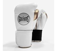 Geezers Halo Training/Sparring Boxing Gloves - Hook & Loop (WHITE/GOLD, 14OZ)