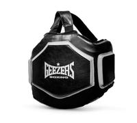 Geezers Pro Body Protector - Premium Leather, Multi-Layer Shock-Absorbing Foam, Adjustable Padded Shoulder Straps, Boxing Training, Coaching Equipment, Gym Gear