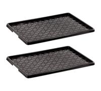 Geezy 2 Pc Boot Trays Indoor Outdoor Plastic Shoe Mat Drip Board For Muddy Wellies