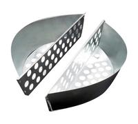 GEEZY 2 Pcs Steel BBQ Grill Basket Charcoal Briquette Holders for Barbeque Fuel Holder